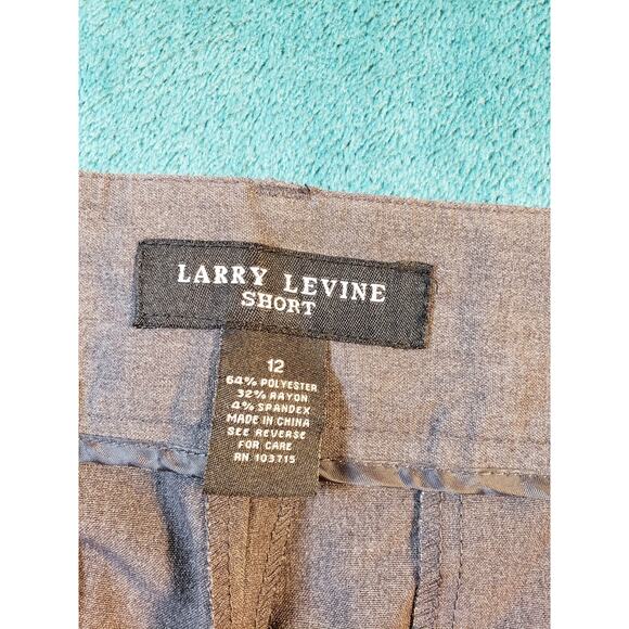 Larry Levine Dress Pants Size 12 Short Womens Gray Work Career Wide Leg NWT - Picture 7 of 16